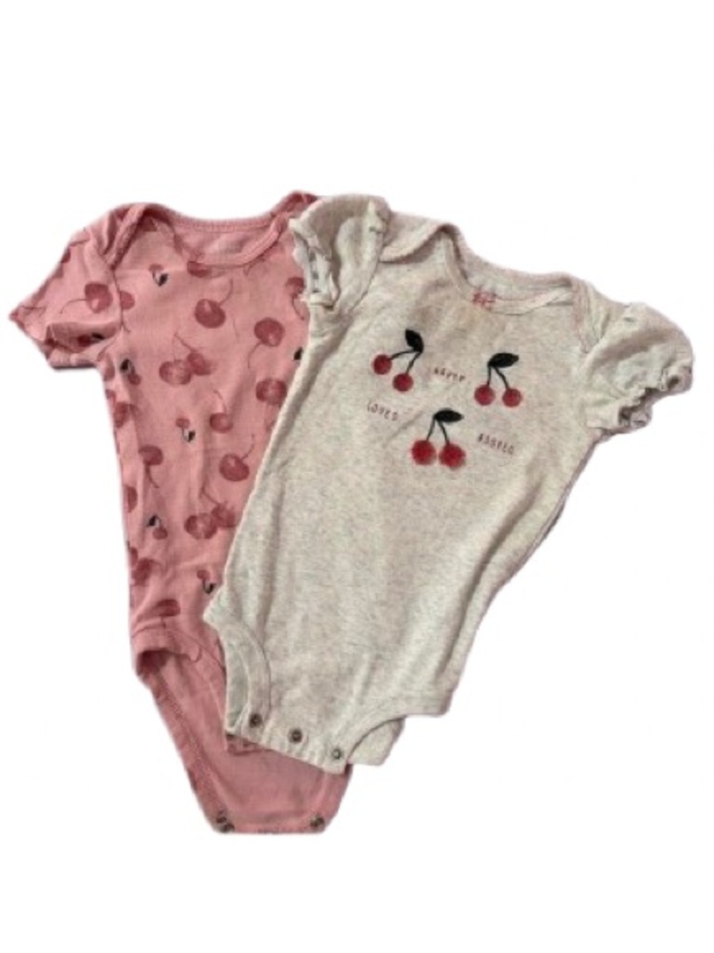 Carters baby girls 2 pc onesies 12 months
